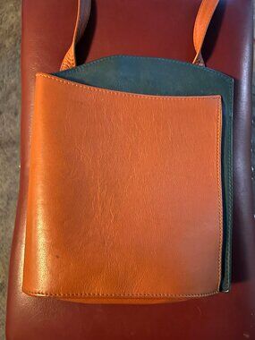 Olbrish Two-Tone Leather Handbag Made in Germany Minimalist Designer Bag